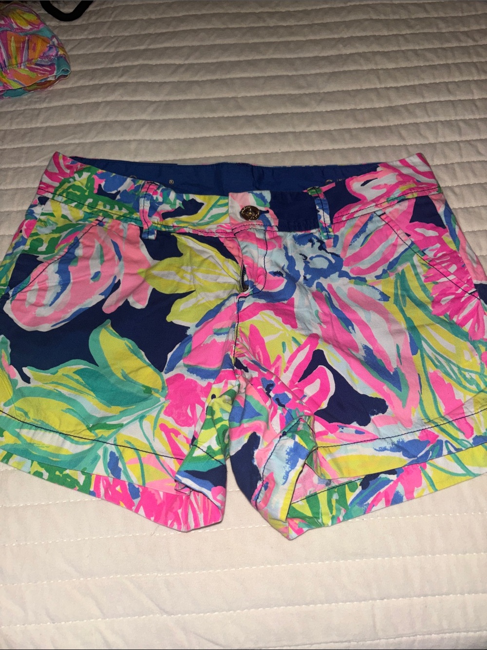 Lilly Pulitzer Tropical Floral the Callahan 6 Shorts - Pink, Navy, Green, Yellow